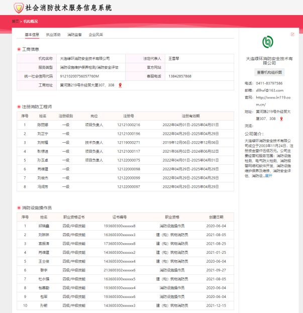 【会员推广】精于工 匠于心 品于行 ——大连绿环消防安全技术有限公司