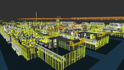 模拟500台机器人流水线<strong></p>
<p>软件模拟iic</strong>，超牛的仿真软件