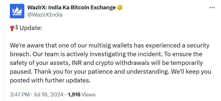 突发<strong></p>
<p>zb货币交易</strong>！印度加密货币交易所2.3亿美元被转移 疑似遭黑客入侵