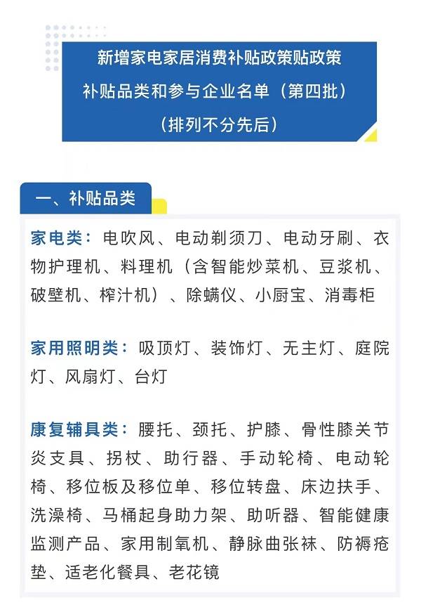 上海“以旧换新”补贴范围扩大<strong></p>
<p>交易者指数</strong>！电吹风、剃须刀、台灯、腰托等都能享受补贴了