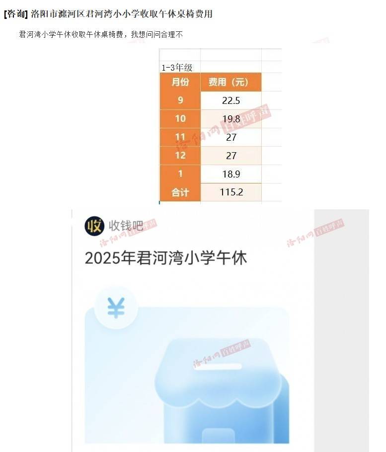 河南洛阳一小学收“午休费”一学期115元<strong></p>
<p>BLUR币</strong>，教体局：午休椅按天收费，将退费